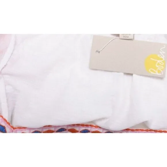 Boden Womens Jersey Embroidered Midi Dress UK 18 US 14 White Boho D0263 NWT - Picture 7 of 7